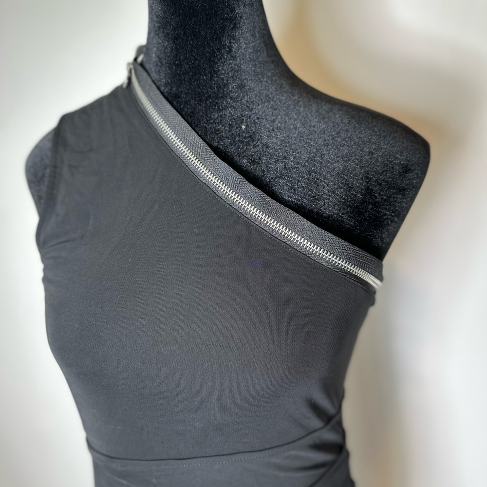 Helmut Lang Asymmetric Zip Midi Dress - Picture 7 of 10